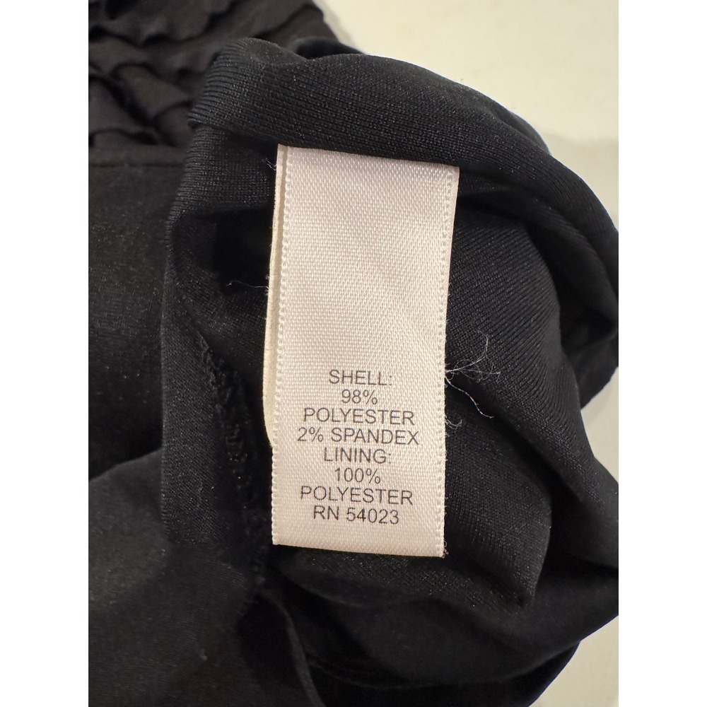 Banana Republic Black Ruffle Tiered Sheath Dress Short Sleeve Stretch Small - Picture 6 of 6